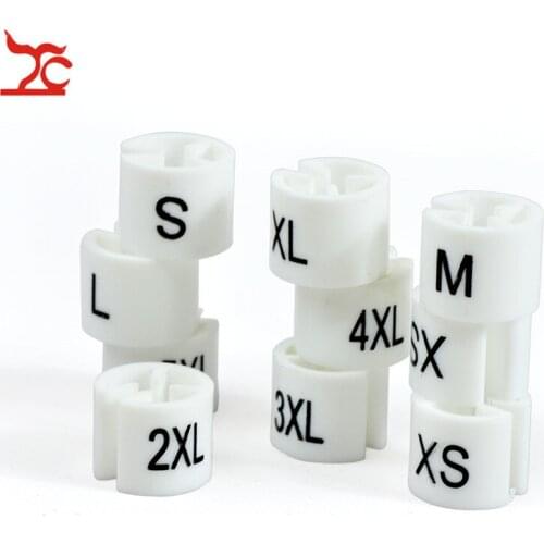 100Pcs Super White Plastic Garment All Size Marker Tag XS-5XL Coat Hanger Sizer Jewelry Making Accessories Tag Wholesale