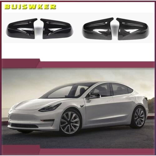 2Pcs Auto Side Rear View Mirror Cover Shell Cap Housing Replacement For Tesla Model 3 2016 2017 2018 2019 2020