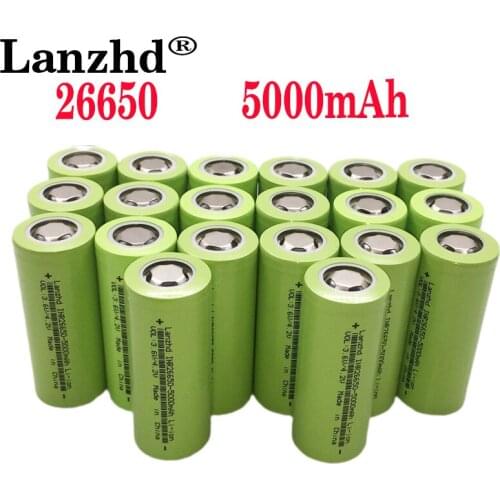 20PCS 100%Original New INR26650 Battery For samsung 26650 3.7V 5000mAh High Capacity 26650A Li-ion Rechargeable Batteries 26650