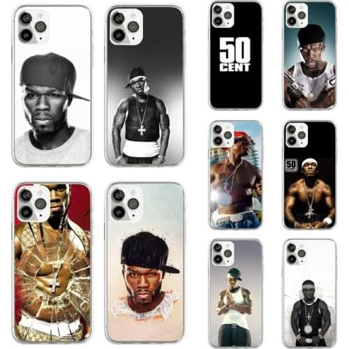 50 cent American rapper Phone Case Transparent soft For iphone 5 5s 5c se 6 6s 7 8 11 12 plus mini x xs xr pro max