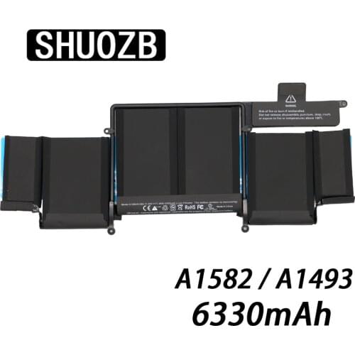 A1493 A1582 Laptop Battery for Apple Macbook Pro 13" Retina A1502 ME864 ME866LL/A 020-8148 Late 2013 Mid 2014 11.34V 6300mAh New