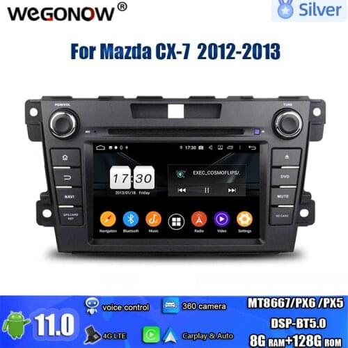 TDA7851 Android 10.0 4GB+64GB 8core Car DVD Player GPS Map RDS Radio wifi 4G LTE Bluetooth 5.0 For Mazda CX-7 CX7 CX 7 2012 2013