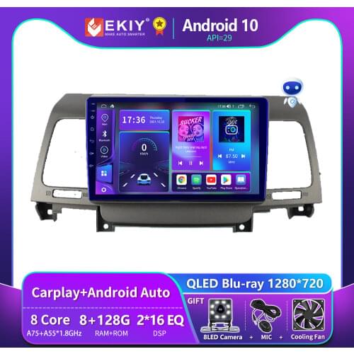 EKIY 6+128G Autoradio Android 10.0 For Kia Opirus 2007-2008 Car Radio Multimedia Blu-ray 1280*720P IPS Navigation GPS BT no 2din