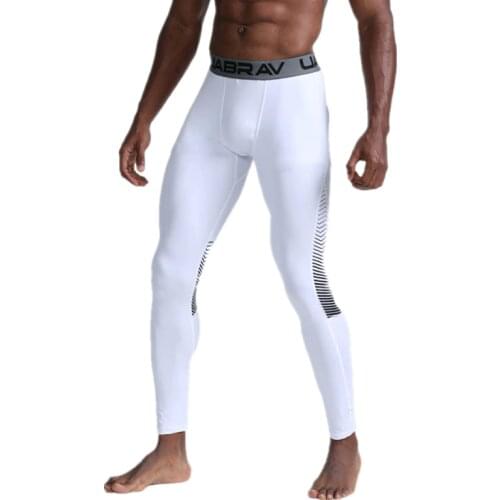 Brand Mens Compression Pants Breathable Quick Dry Elastic Running Tights Mens Leggings Gym Fitness Basketball Sports Yoga Pants