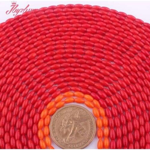 3x6mm Natural Smooth Oval Shape Coral Gem Stone Beads Spacer Strand 15" For DIY Necklace Bracelets Jewelry Making,Free Shipping