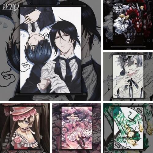 Black Butler Michaelis Sebastian Ciel Phantomhive Anime Posters Canvas Painting Wall Decor Poster Wall Art Picture Home Decor