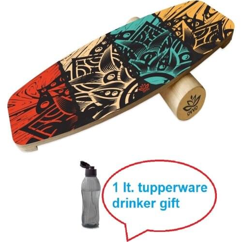 Wooden Balance Board, Surfing, Skating, Fitness, Yoga, skateboard Snowboard for Training and Coordination Exercise Portable Equipment