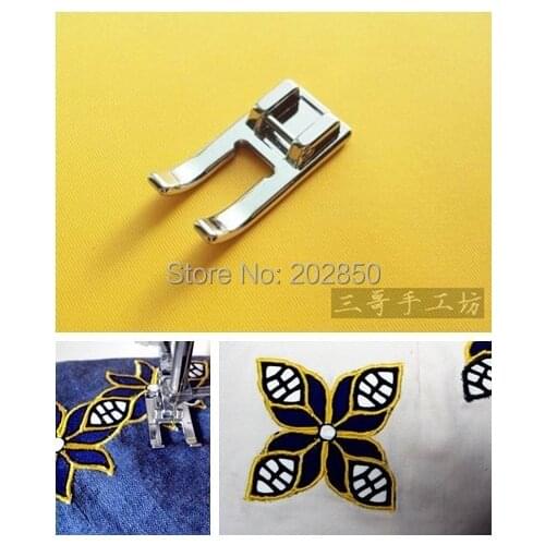 Domestic Sewing Machine Parts,Patchwork&Embroidery Presser Foot,#718-L,Metal Open Toe Foot,For Brother,Janome,Singer
