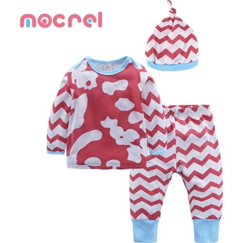 Wet Type Of Children Suit Baby T-Shirt Pants Hair Three-Piece Baby Pajamas Eyelash Crawlers For Kids Newborn Baby Boy Clothes
