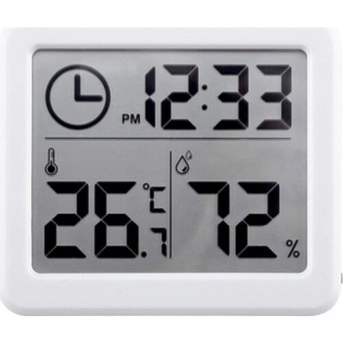 Home Digital Clock Baby Room Thermometer Hygrometer Indoor Temperature Humidity Meter Monitor Clock