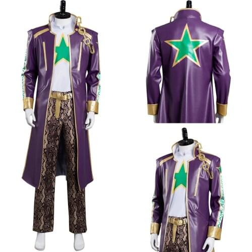 Anime JoJo‘s Bizarre Adventure Stone Ocean Kujo Jotaro Cosplay Costume Outfits Halloween Carnival Suit