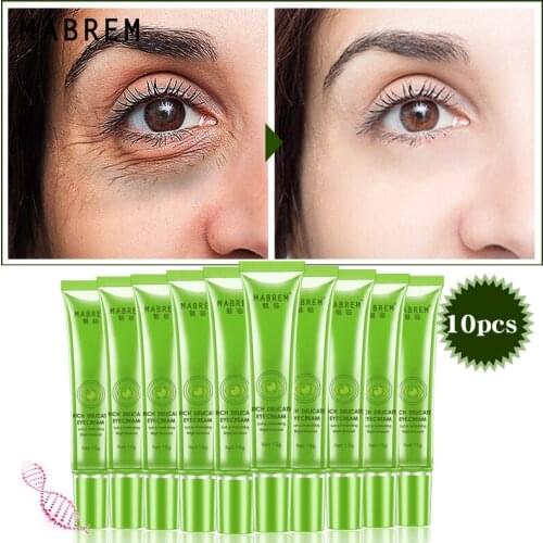 MABREM Eye Cream Anti-Wrinkle Face Cream Against Puffiness Whitening Eye Care Remove Dark Circle Eye Bag Eye Bag Anti Aging 10ps