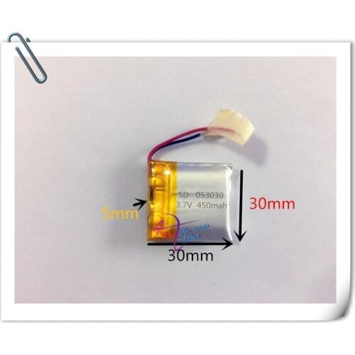 Wholesale 10 pcs 3.7V 450mah Lithium Polymer LiPo Rechargeable Battery 503030 For Mp3 PAD DVD E-book bluetooth headset camera
