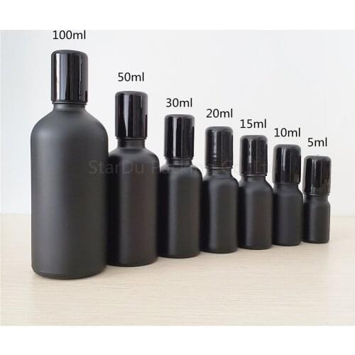5ml 10ml 15ml 20ml 30ml 50ml 100ml black Roll On Bottle for Essential Oils Refillable Perfume Bottle Deodorant Containers