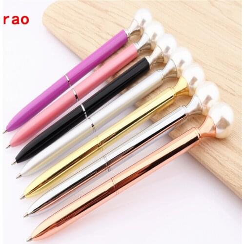 Fashion 096 Pearl Ball Pens Big pearl Business office Ballpoint Pen For School Stationery Office Supplies