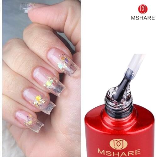 MSHARE Quick UV Builder Gel Clear In Bottle Thick Nail Extension 10ml Cure UV Led Lamp