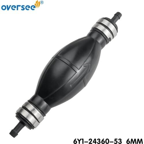6Y1-24360 Fuel Primer Bulb Pump For Yamaha Outboard Motor Parsun Hidea Seapro HDX Engine 6YL-24360 25HP - 90HP 1/4" 6MM