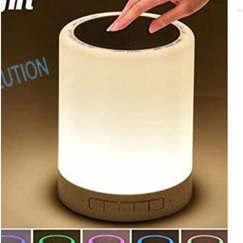 Night Lamp Stereo Speaker LED Touch Sensor Control Colorful Night Light Support Cell Phones/Laptops/Bluetooth To Play Music