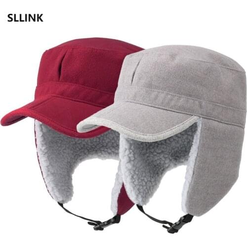 Autumn and winter new outdoor mens and womens fashion foldable thick warm lamb wool wholesale Korean duck tongue woolen hat