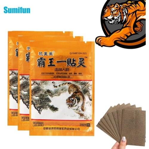 Sumifun 8pcs Tiger Balm Pain Relief Patches Treatment Back Neck Knee Orthopedic Joints Arthritis Stickers Herbal Medical Plaster