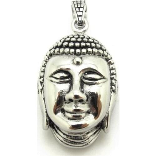 Whole Price Men Stainless Steel Silver color Holy Thailand Budda Pendant Fashion Jewelry Free Shipping