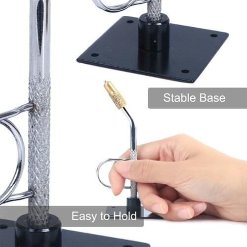Portable Fly Tying Vise with Base Rotary C-clamp Fish Tackle Kit Travel Metal Hook Binding Tool