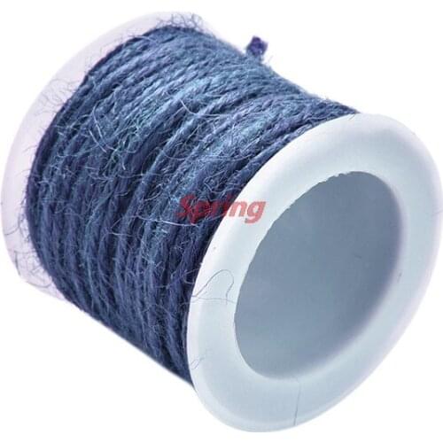 Practical 10Meters DIY Craft Colorful Hessian Jute Twine Rope Cord Wedding Party Burlap Ribbon Decor Spool Festival Scrapbooking