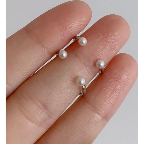 Simplest Mini Pearl Ring Jewelry For Women Elegant Cool Personality Open Adjust Finger Rings Gold Silver Color Ladies Jewellery