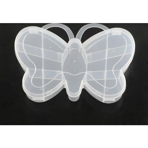 10pcs Clear Plastic Bead Storage Containers Compartments Beads Earrings Jewelry Display Box Organizer Case Wholesale