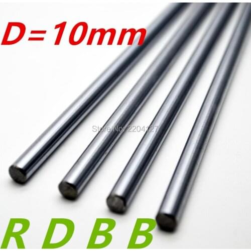 RDBB 2 pcs 10mm Linear Shaft 200mm long harden linear rod round shaft chrome plated CNC parts