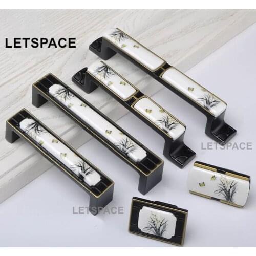 American wardrobe pulls Antique drawer handles European ceramic cabinet handles Furniture hardware 5"Wine cabinet door handle