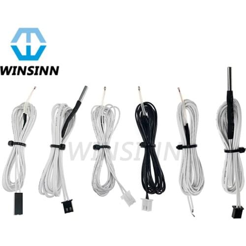 NTC 3950 100K Thermistor with 1M Wiring and Female Pin Head for RepRap 3D Printer Extruder Heated Bed Pre-wired Hotend Extruder