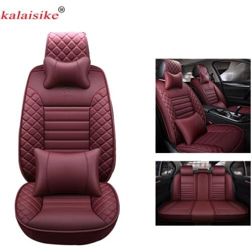 Kalaisike leather universal car seat covers for Isuzu all models D-MAX mu-X 5 seats auto accessories Automobiles styling