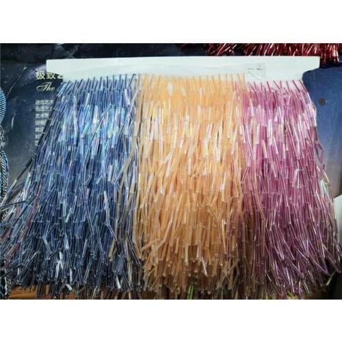 High class color beaded Fringe Ribbon Trim Fringe Tassel Lace Trim YG-865 with good quality