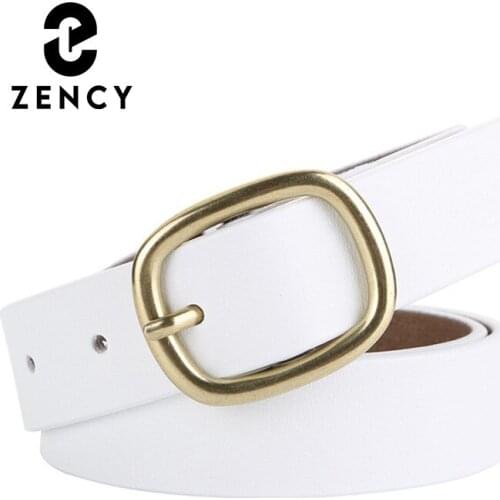 Zency Soft Genuine Leather Waist Belt High Quality Luxury Fashion Strap For Female 2021 New Classic Vintage Womens Waistband