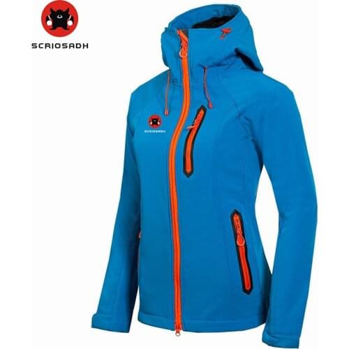 Brand Soft shell Outdoor Women Hiking Jacket Waterproof Windproof Uv-proof Fleece Jacket Female Skiing Cycling Fishing Jacket