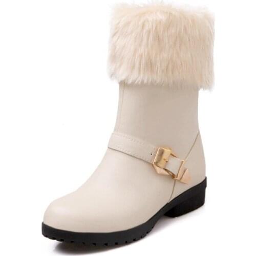 Big Size 9 10 11 12 boots women shoes ankle boots for women ladies boots shoes woman winter Plain round head with sleeve