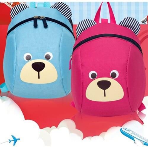 1Pcs Cartoon Bear Pattern Children Kindergarten Bag Adjustable Nylon Kids Schoolbag For Boys Girl Double Shoulder Backpack