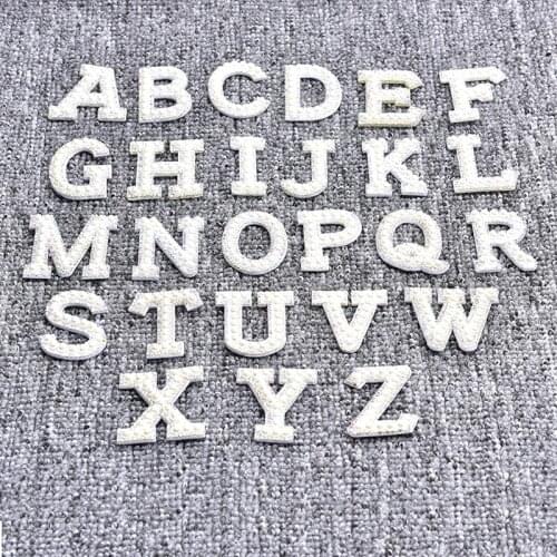 10Pcs/Bag High-End Rhinestone Pearl Patches 3D Alphabet AB Crystal Diamond Beaded Applique White Non-woven Stickers DIY Headwear