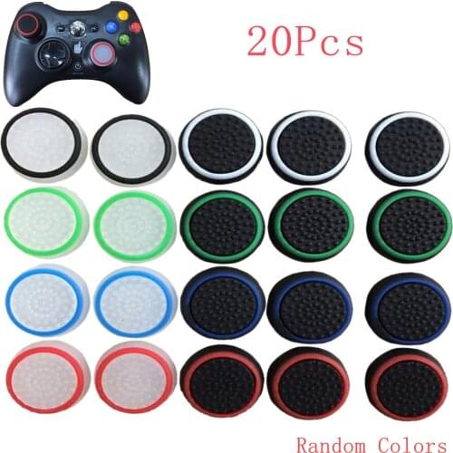 Bevigac 20pcs Silicone Controller Thumb Stick Grips Cap Cover for Sony Play Station PS4 PS3 PS2 PS 4 3 2 Dualshock Xbox 360 One