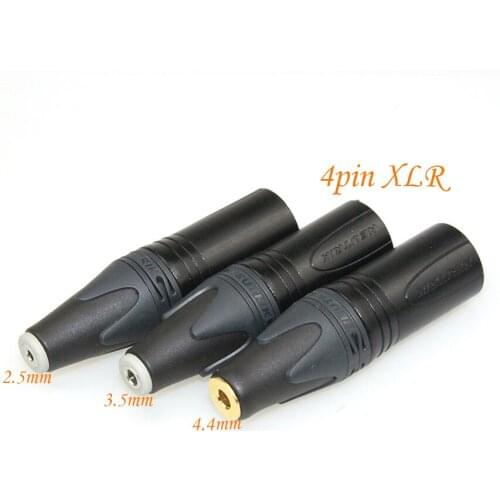 Free Shipping 3.5mm/2.5mmm/4.4mm Balanced Female to 4pin Balanced XLR Male Converter Adapter