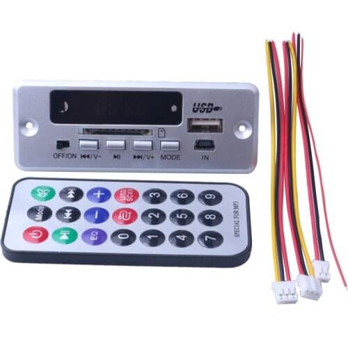 5V 12V Wireless MP3 Player Bluetooth5.0 MP3 Decoding Board Module Car USB TF Card Slot / USB / FM / Remote Decoding Board Module