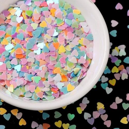 Heart Loves Sequins 3mm PVC Mixed Glitter Paillettes for Nail Art Manicure Sewing Wedding Decor Confetti 20g Girls DIY Handcraf