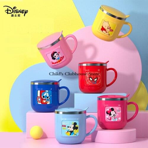 Disney Childrens Milk Cup Baby Drinking Cup Stainless Steel Drinking Cup Kindergarten Drop Proof Drinking Cup