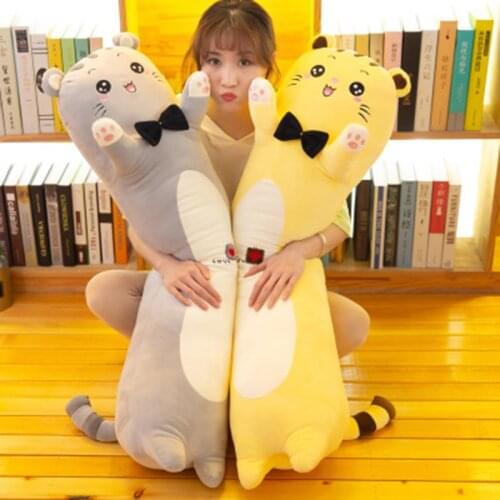 Cats Long Strip Pillow Bed Adult Lazy Cats Long Plush Pillow Toy Bedroom Living Room Kids Pillows Toy