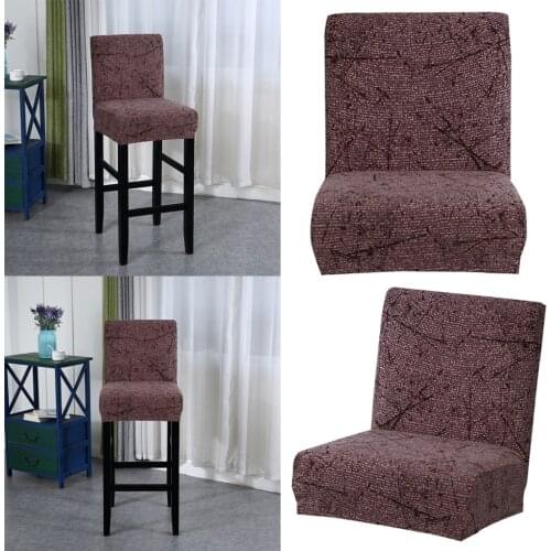 Elastic Chair Cover Stretch Counter Height Bar Stool Slipcover High Seat Dining Chair Covers Banquet Wedding