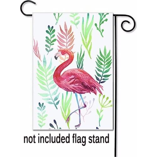 Hello Summer flamingo Garden Flag Decorative Outdoor And Indoor Flags 100% Polyester Pringing Yard Banner