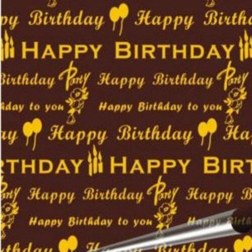 Transfer Chocolate Paper Happy birthday Pattern 10 Sheets Per Pack Chocolateria Sheet 8.07 "x 12.6" Chocolate Decoration Sheet