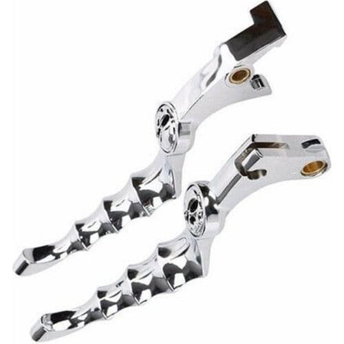 Chrome Skull Zombie Brake Clutch Levers For Honda Shadow VT 600 750 1300 1100 CB
