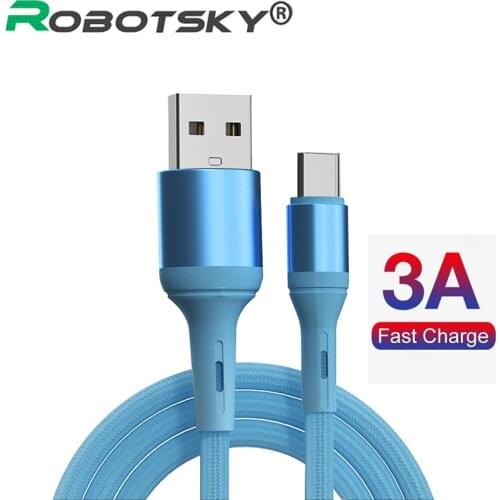 3A Micro USB Type C Phone Quick Charger Cable Cord For Samsung S20 Huawei P40 Xiaomi Redmi Mobile Phone Fast Charging Wire
